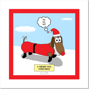 A Wiener Dog Christmas Posters and Art